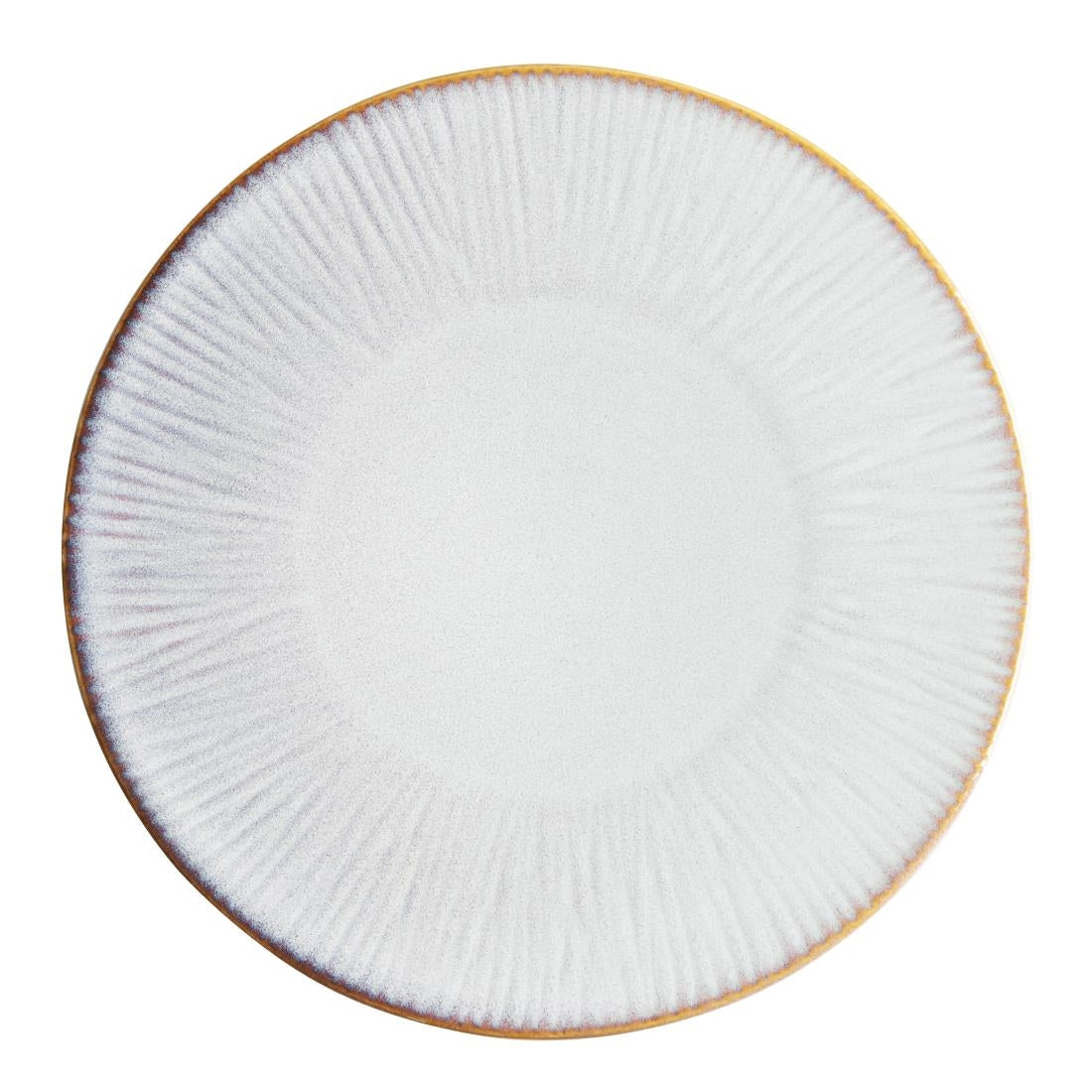 Assiettes plates Olympia Drift en relief gris 280mm (lot de 4)