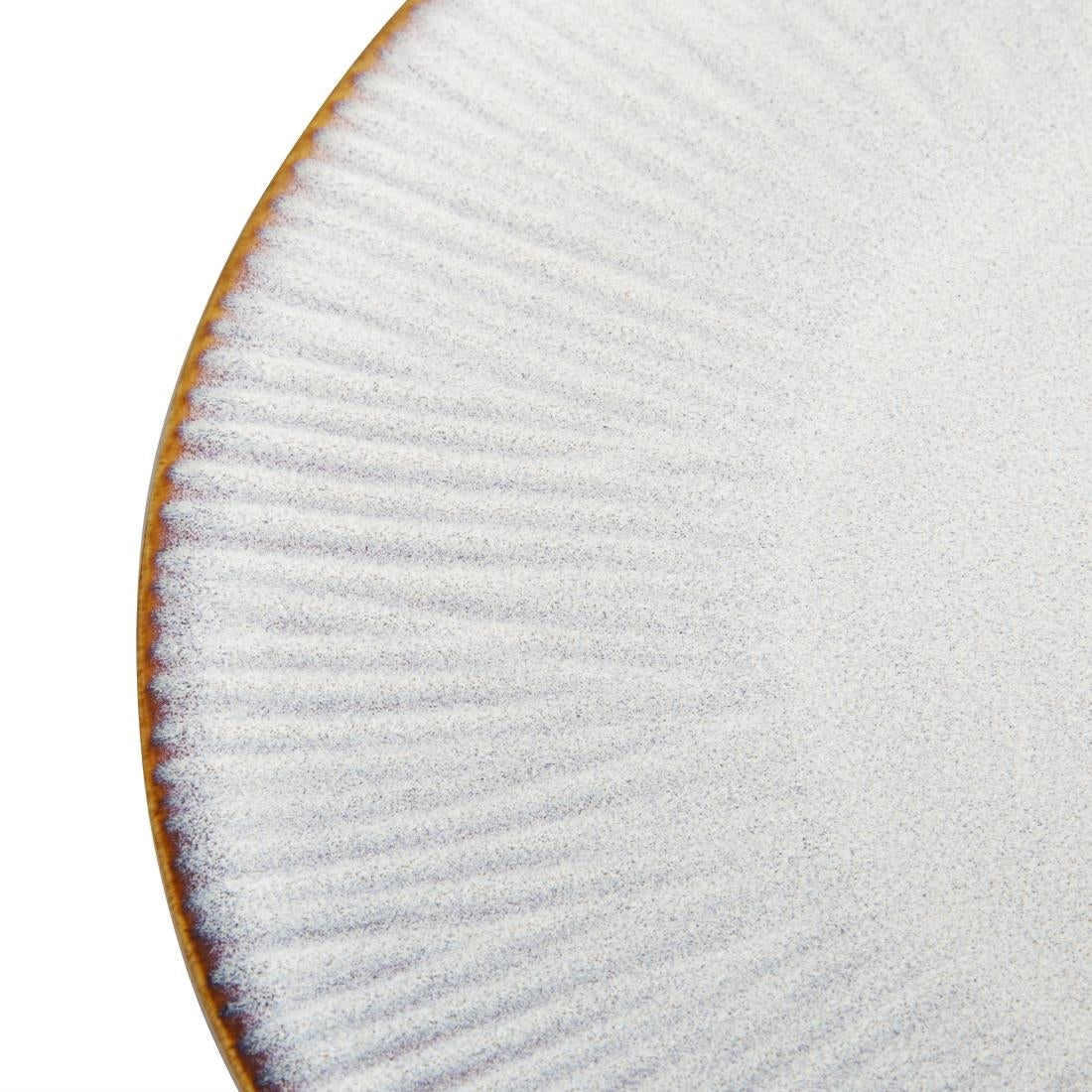 Assiettes plates Olympia Drift en relief gris 280mm (lot de 4)