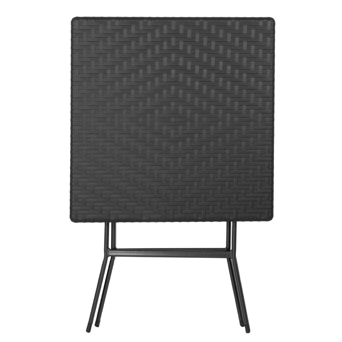 Table pliante carrée Bolero noire 620mm
