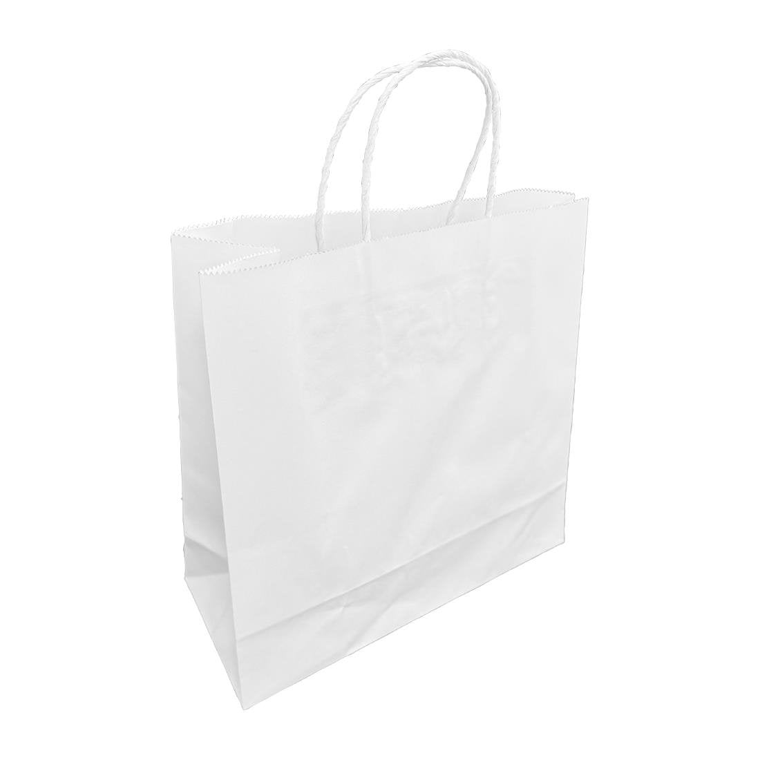 Petits sacs en papier avec poignée torsadée Fiesta Recyclable blancs (lot de 250)