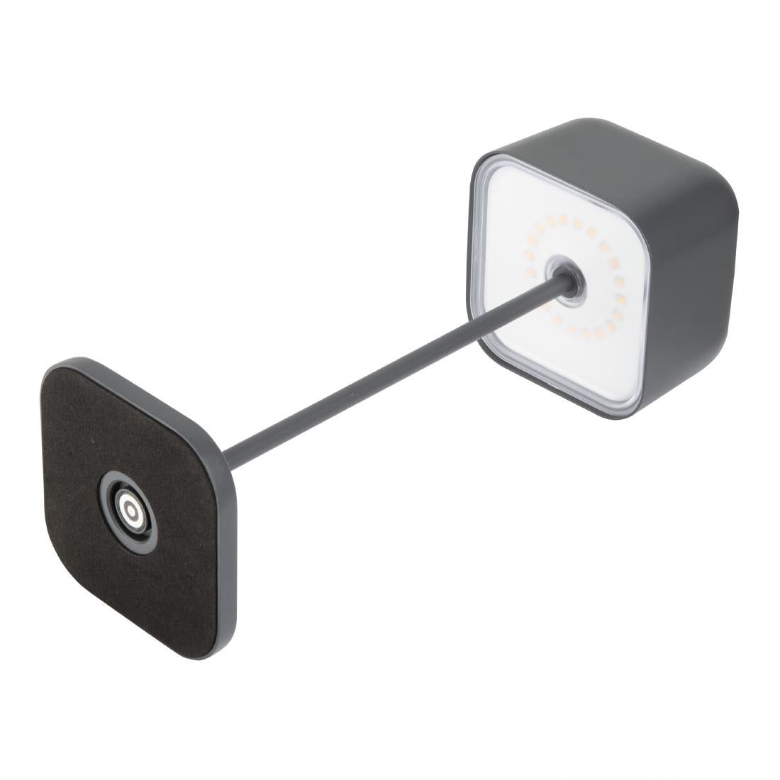 Lampe de table avec abat-jour carré Olympia Lucca grise 300mm