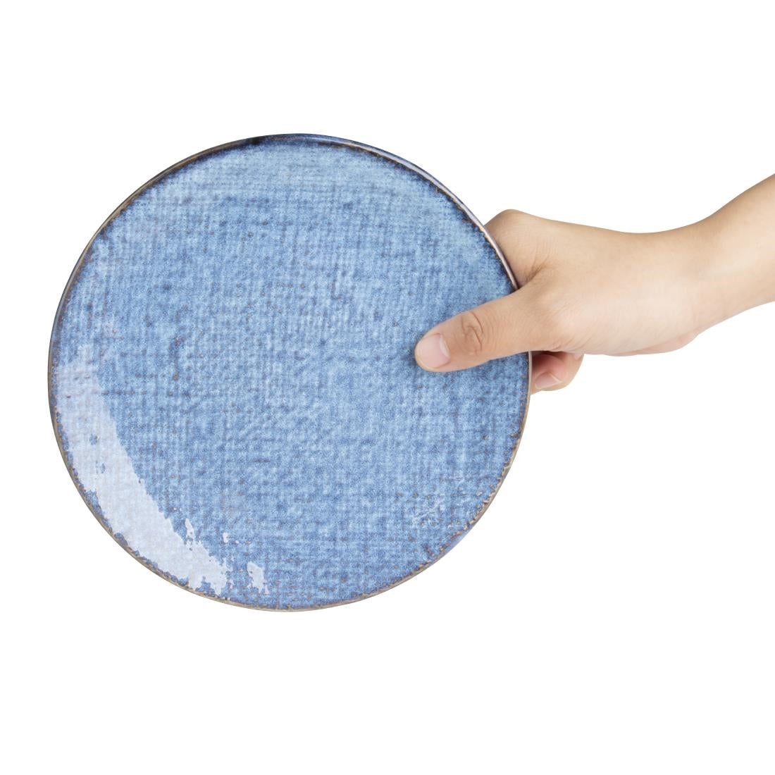 Assiettes plates Olympia Denim Blue 180 mm (lot de 6)