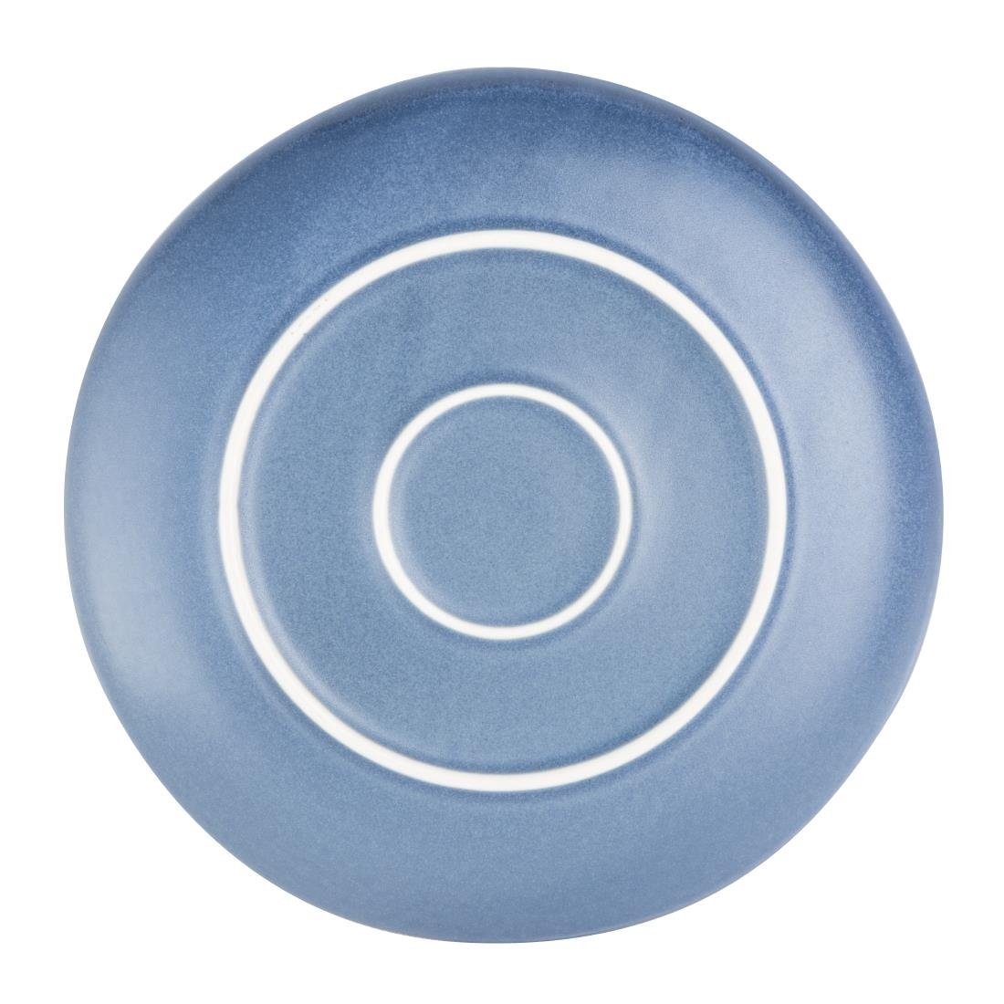 Assiettes plates Olympia Corallite bleues 280 mm (lot de 6)