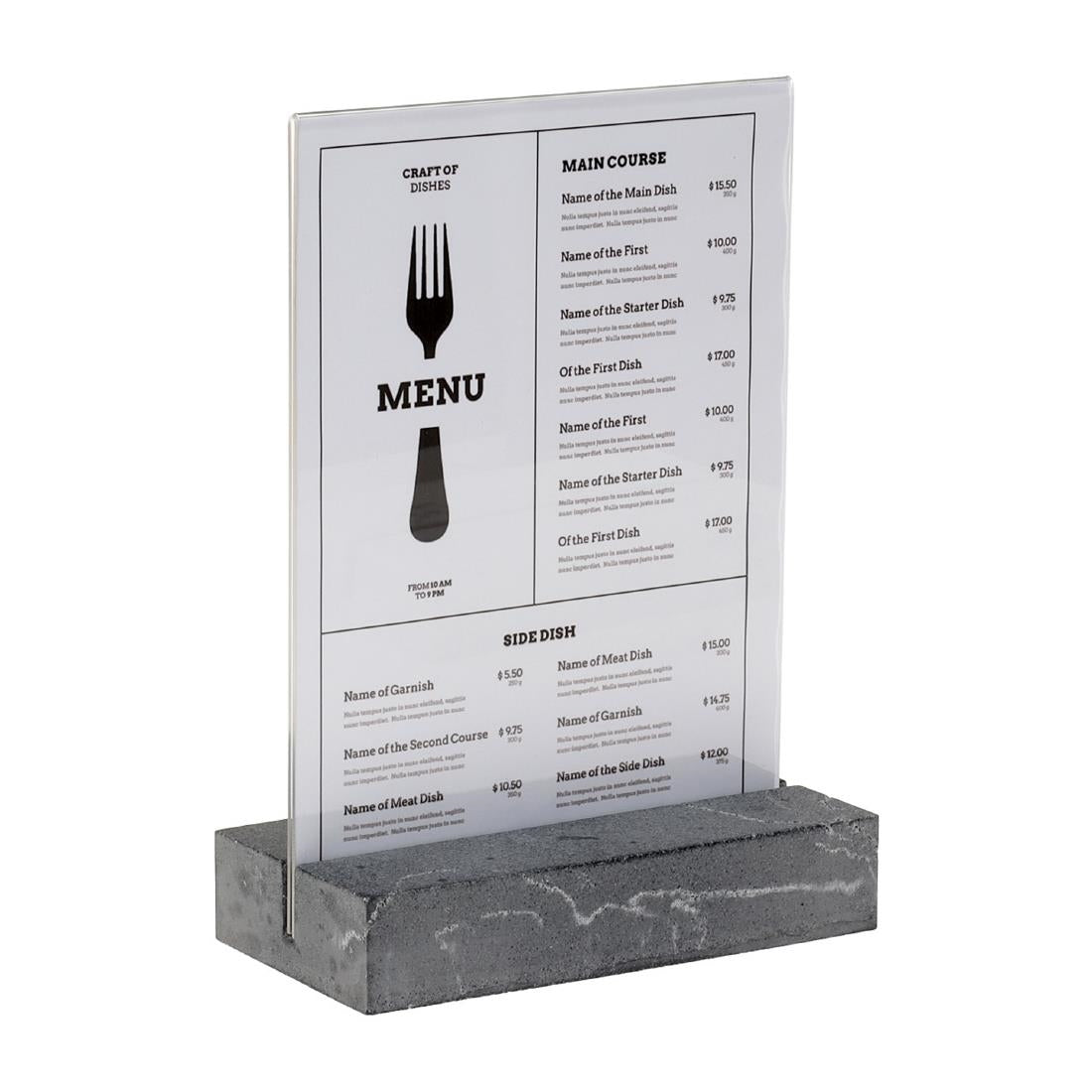 Présentoir de table Europel A5 polystone anthracite