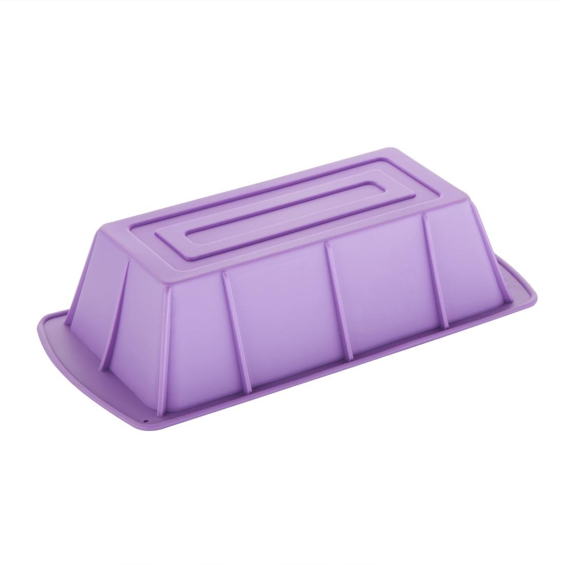 Moule à cake flexible en silicone Hygiplas violet