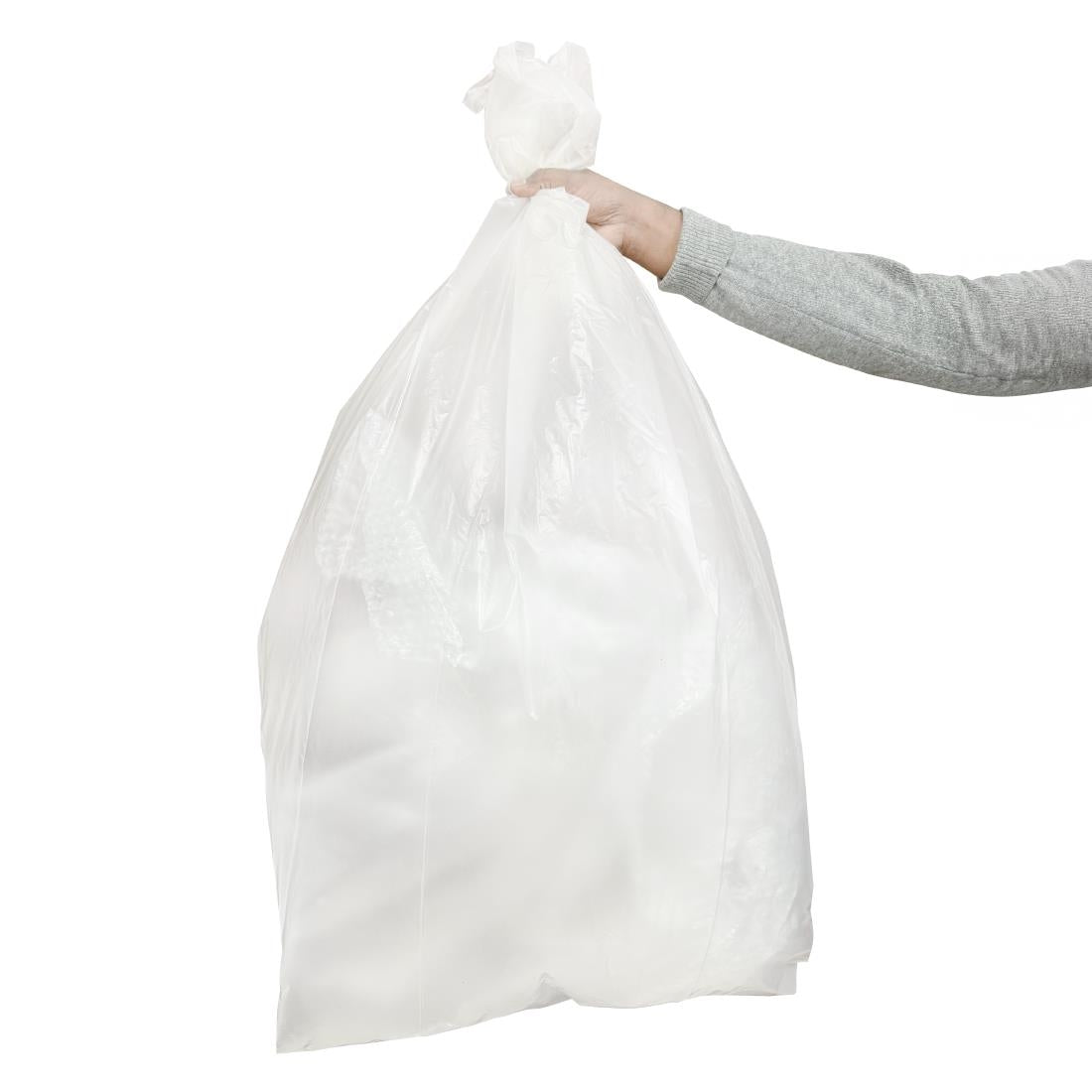 Sacs poubelle recyclés résistants Jantex transparents 160L (lot de 100)