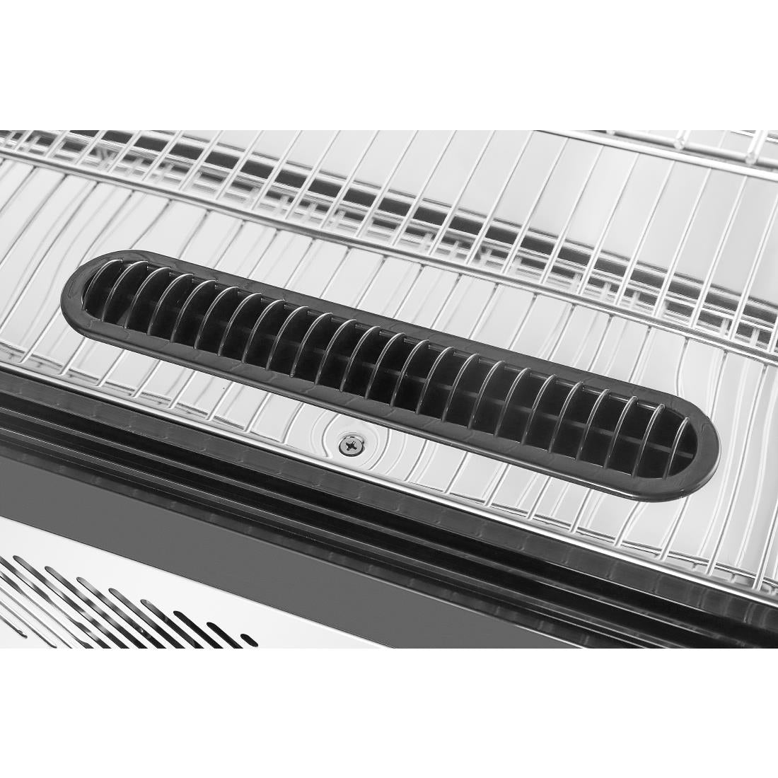 Vitrine de comptoir positive Polar Série G carrée noire 160L