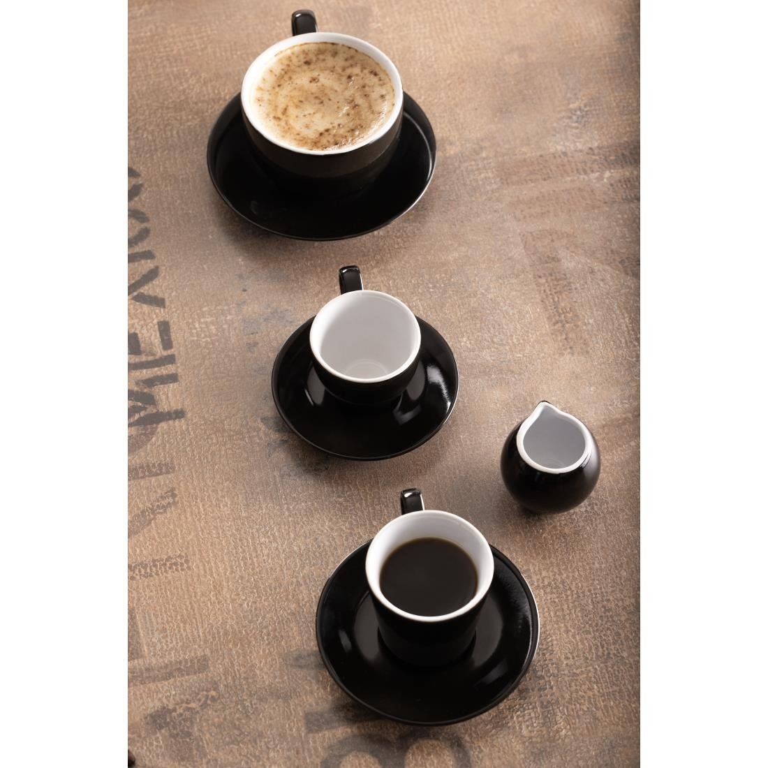 Soucoupes expresso Olympia Café noires 116mm (lot de 12)