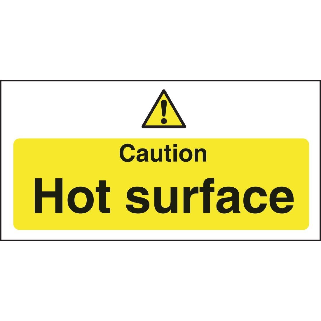 Signalétique attention surface chaude Vogue (en anglais) - NISBETS