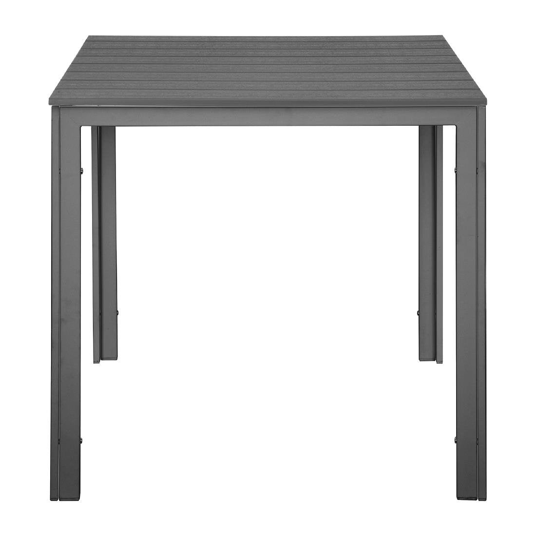 Table d'extérieur à lattes Bolero Valletta grise 780mm