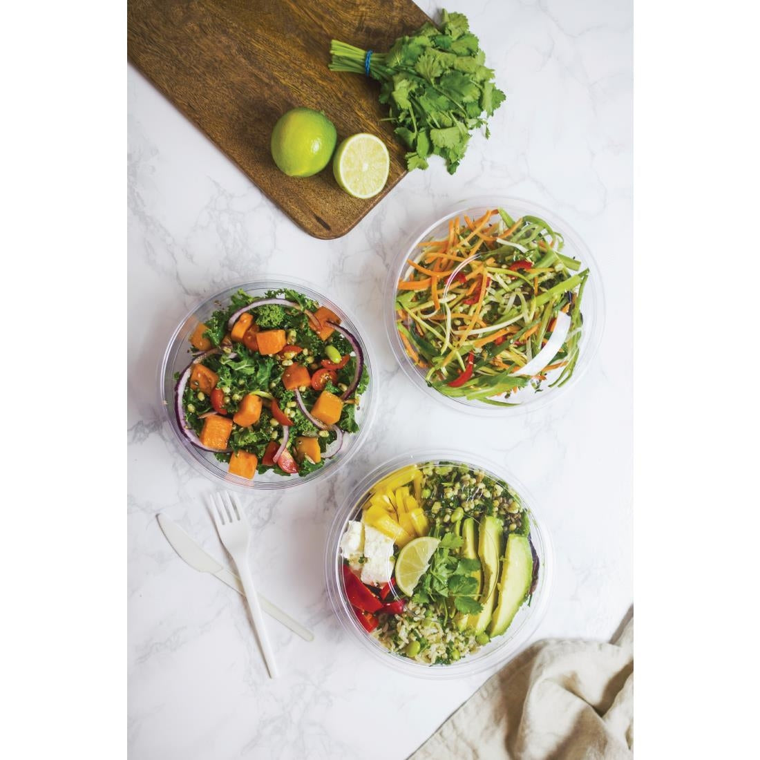 Bols salade PLA compostables série 185 Vegware - NISBETS