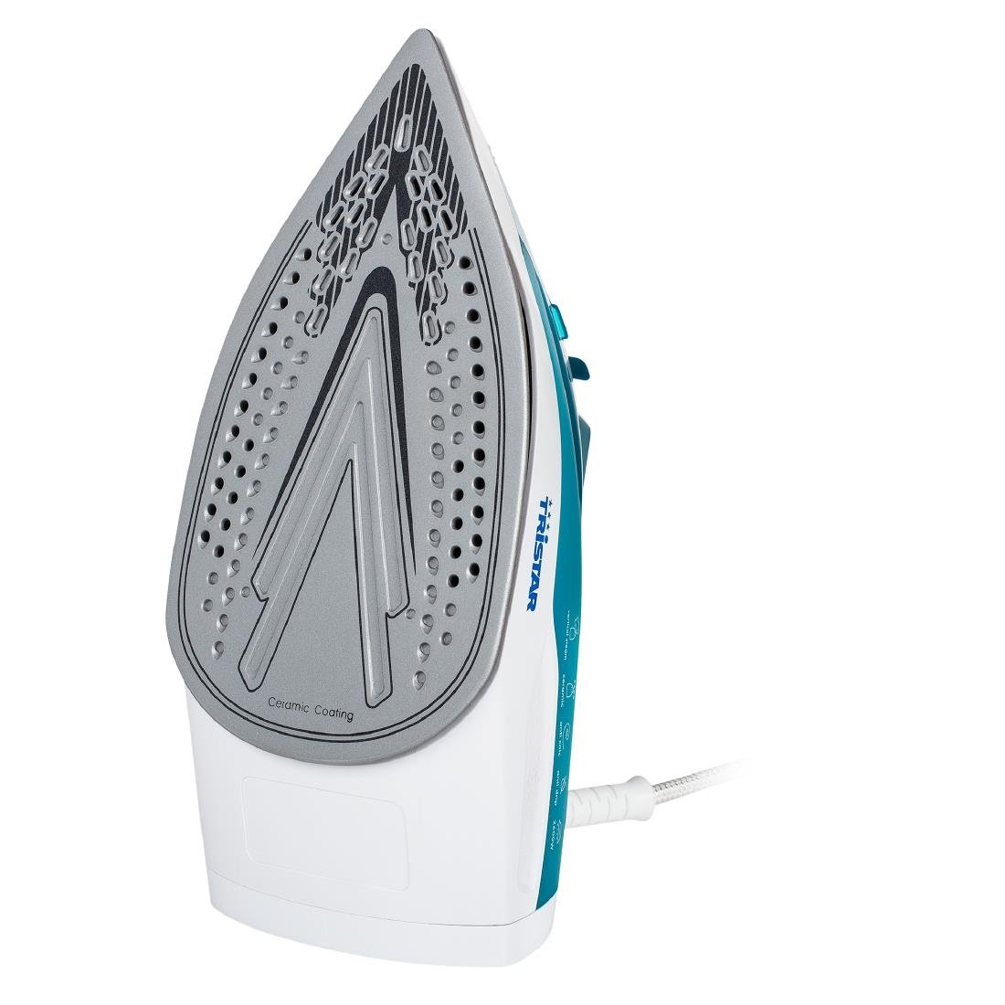 Fer à repasser à vapeur semelle céramique Tristar 2600W