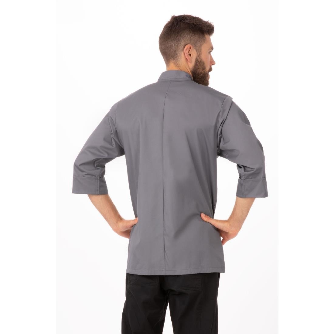 Veste de cuisine mixte Chef Works grise S - NISBETS