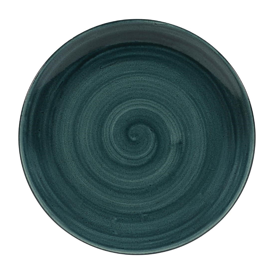 Assiettes rondes Churchill Stonecast Patina Rustic Teal 260mm (Lot de 12)