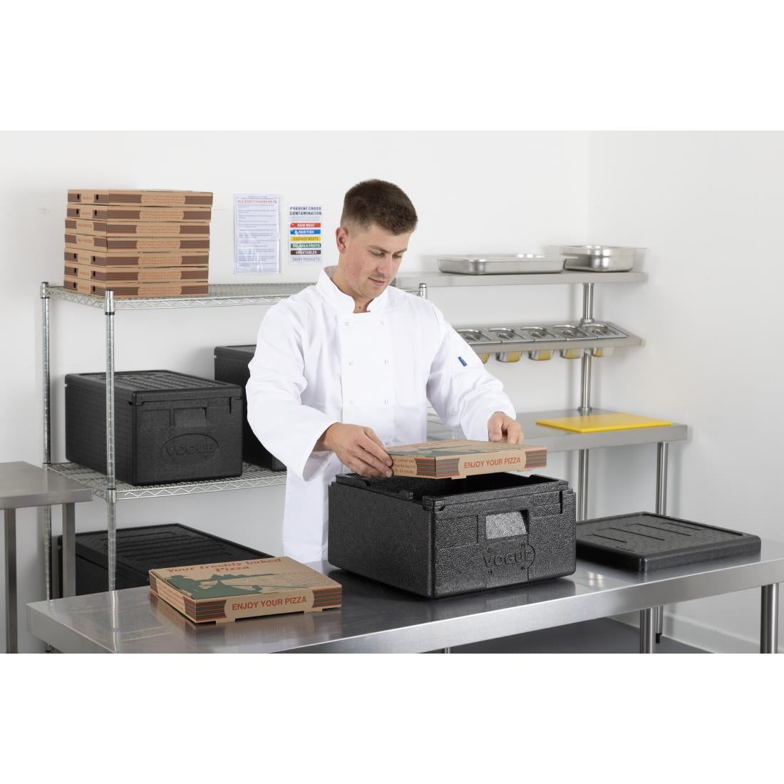 Conteneur pour 4 pizza isotherme EPP Vogue 2L