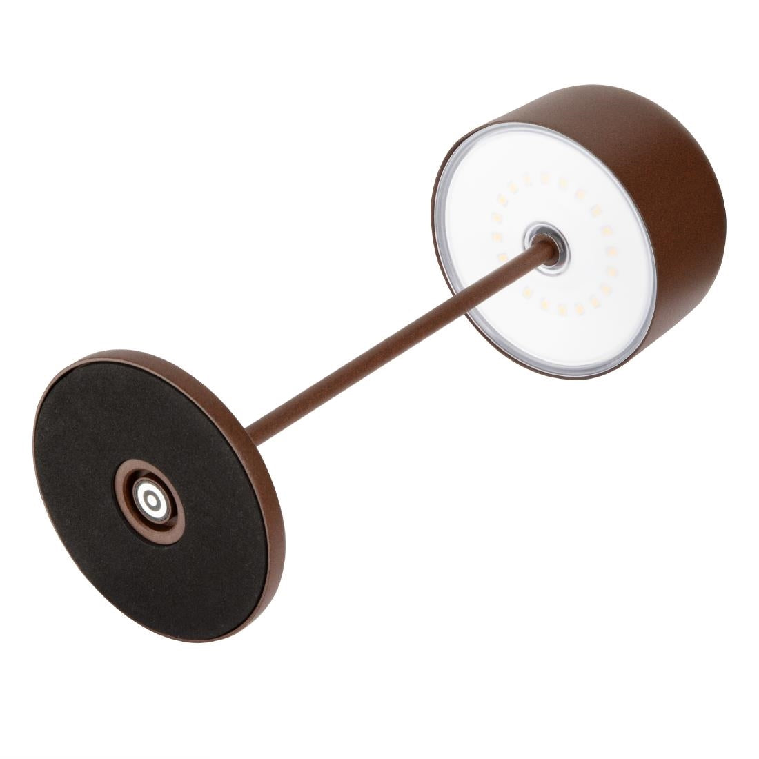 Lampe de table avec abat-jour rond Olympia Lucca marron 300mm