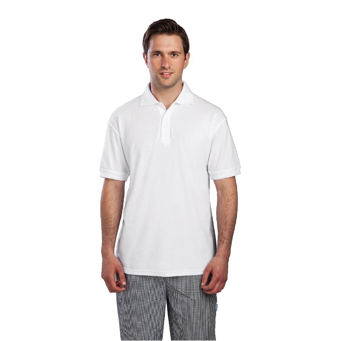 Polo mixte blanc S - NISBETS