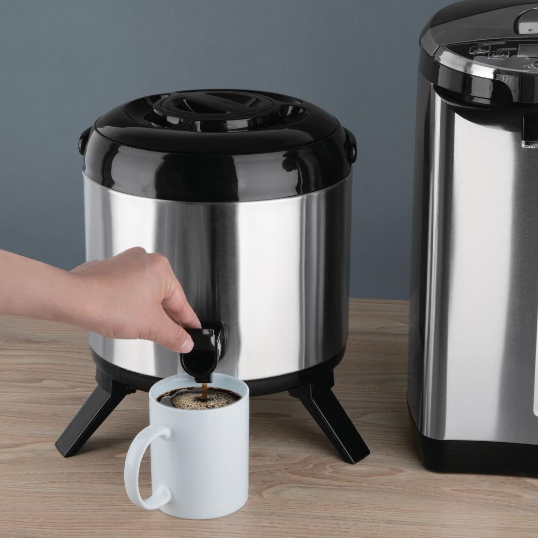 Distributeur de boissons en inox double paroi Olympia 6L