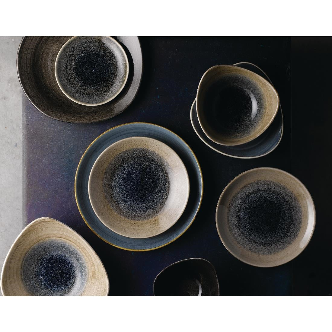 Assiettes plates Churchill Vintage Prints Rose ChintzGrey 210mm (Lot de 6)