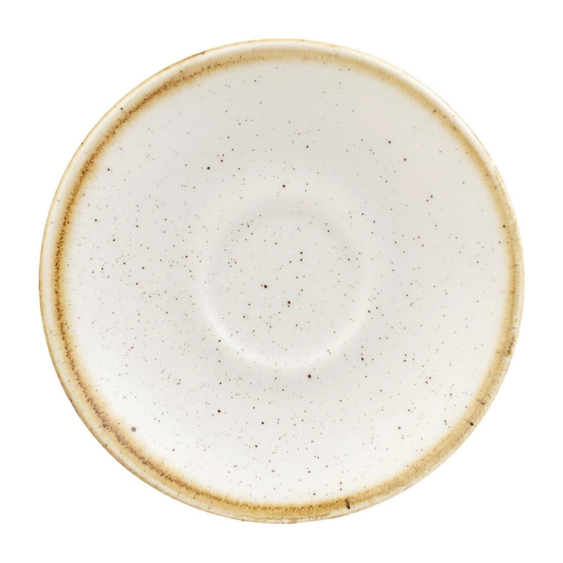 Soucoupes pour tasses à espresso Churchill Stonecast Barley White 118mm (Lot de 12)
