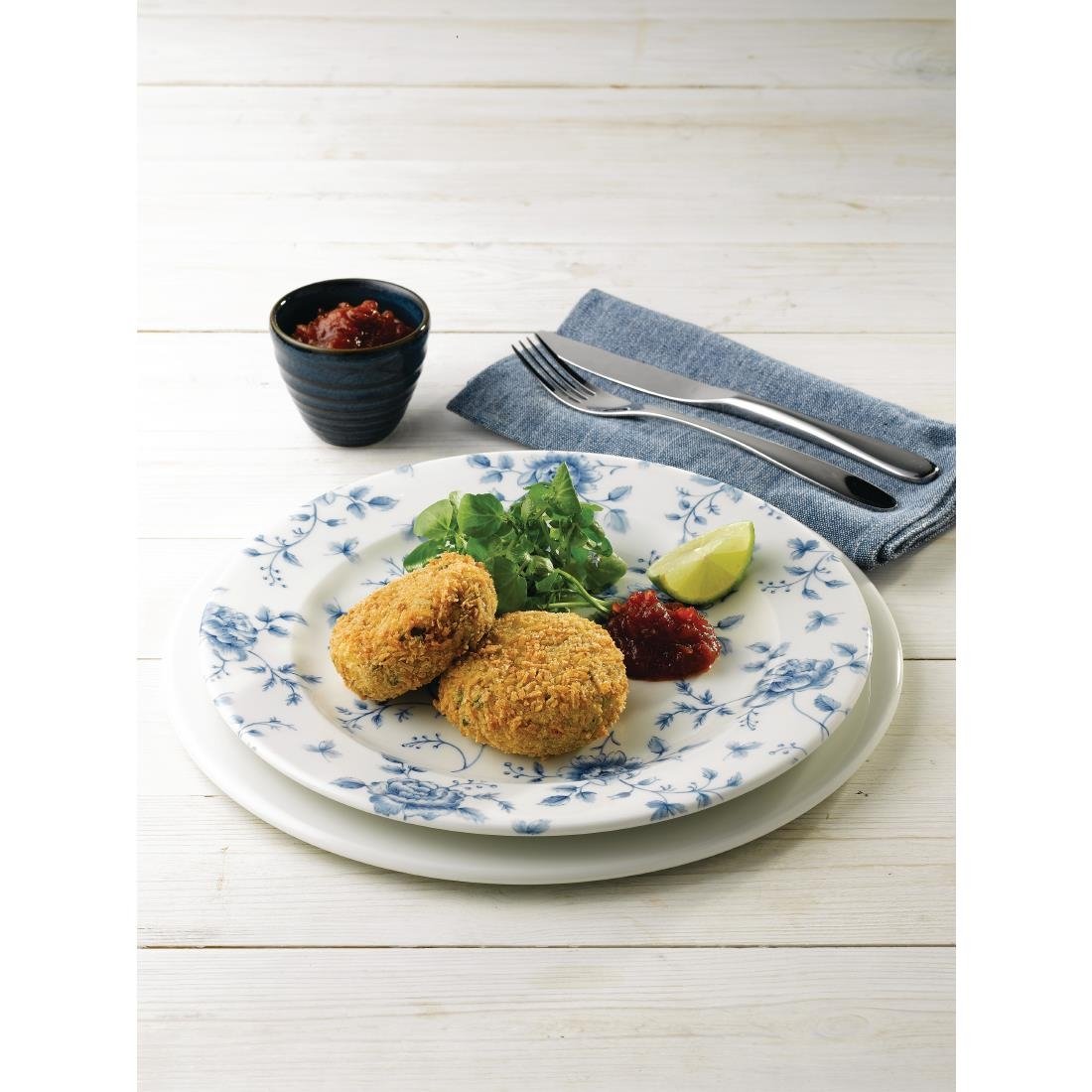 Assiettes plates Churchill Vintage Prague Rose Print 210mm (Lot de 6)