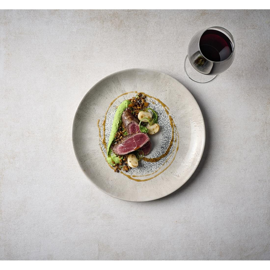 Assiettes coupes rondes Churchill Studio Prints Fusion Grey 248mm (Lot de 12)