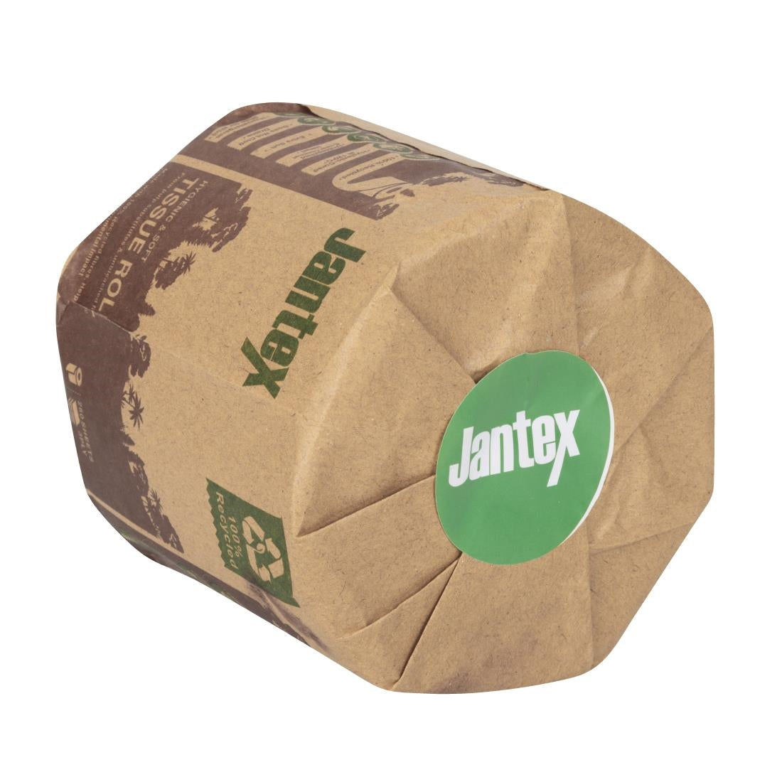 Rouleaux de papier toilette emballés Jantex Green 100 % recyclé 3 plis 260 feuilles (lot de 36)