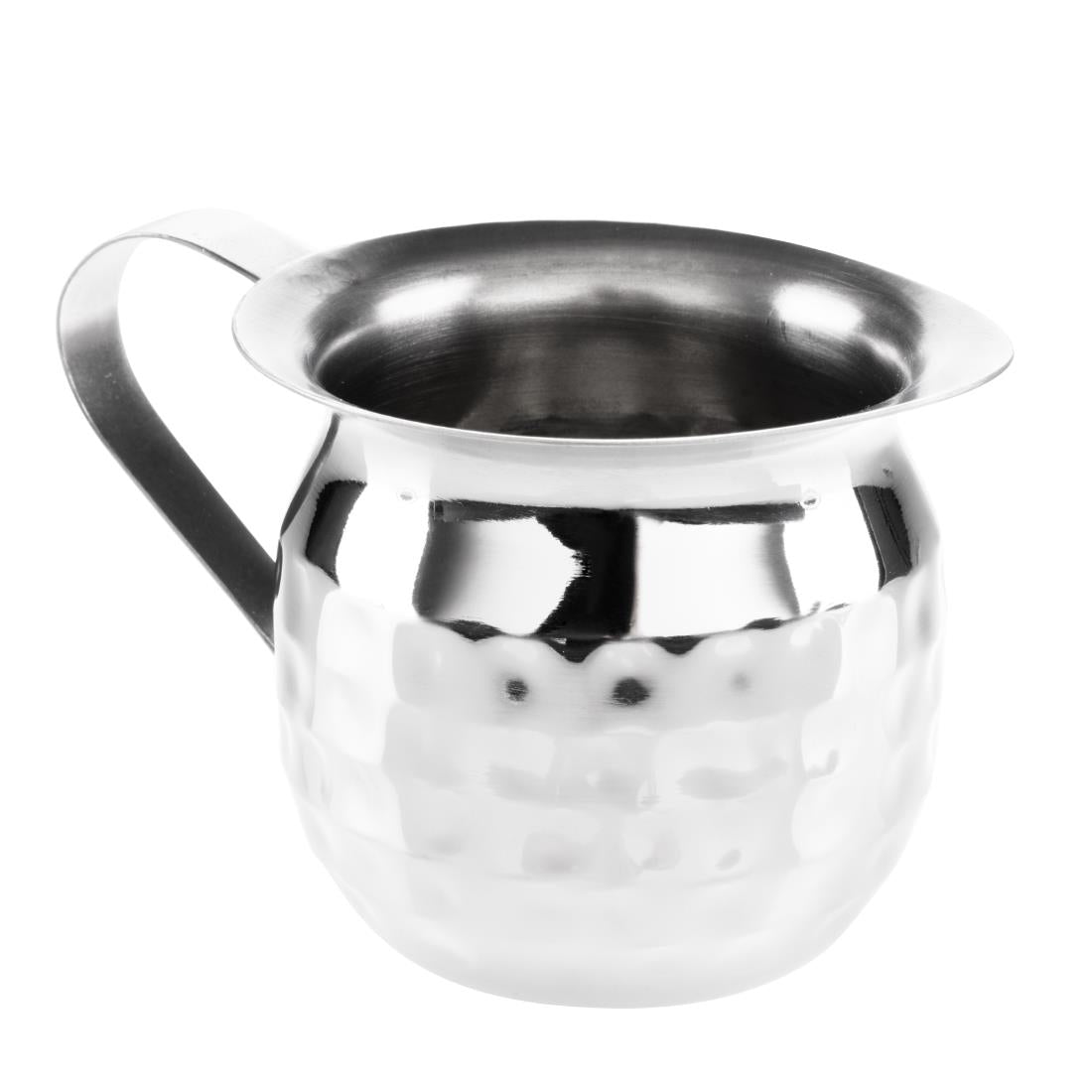 Mini pichets à lait en acier inoxydable martelé Olympia 120ml (lot de 6)