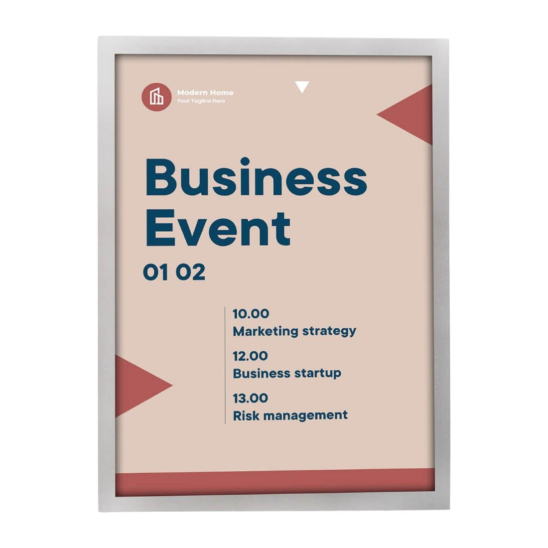 Cadres d'affichage autocollants Europel A3 argent (lot de 2)