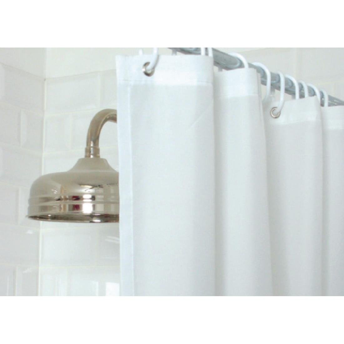Rideau de douche uni Mitre Essentials blanc - NISBETS