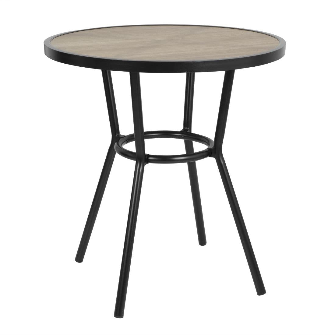 Table ronde d'extérieur Marston Bolero noire 700mm
