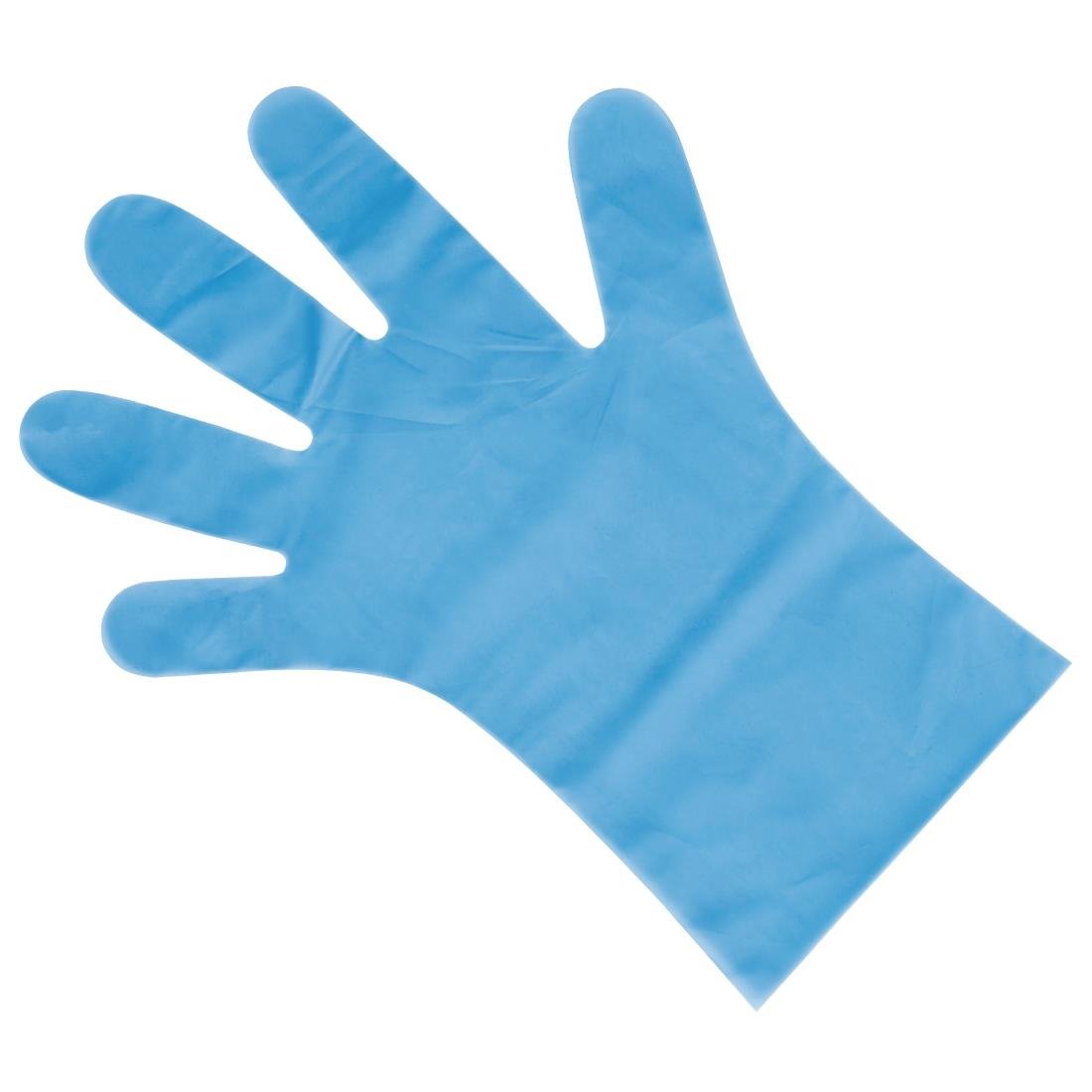 Gants alimentaires en TPE non poudrés bleus Nisbets Essentials (lot de 200) - Taille XL