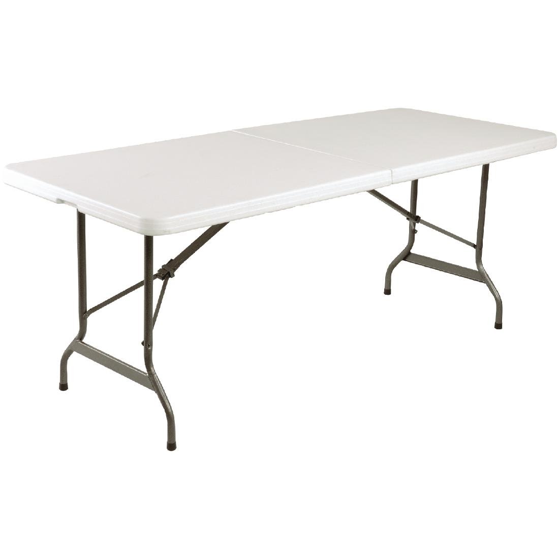 Table pliante rectangulaire Bolero blanche 1,8 m - NISBETS