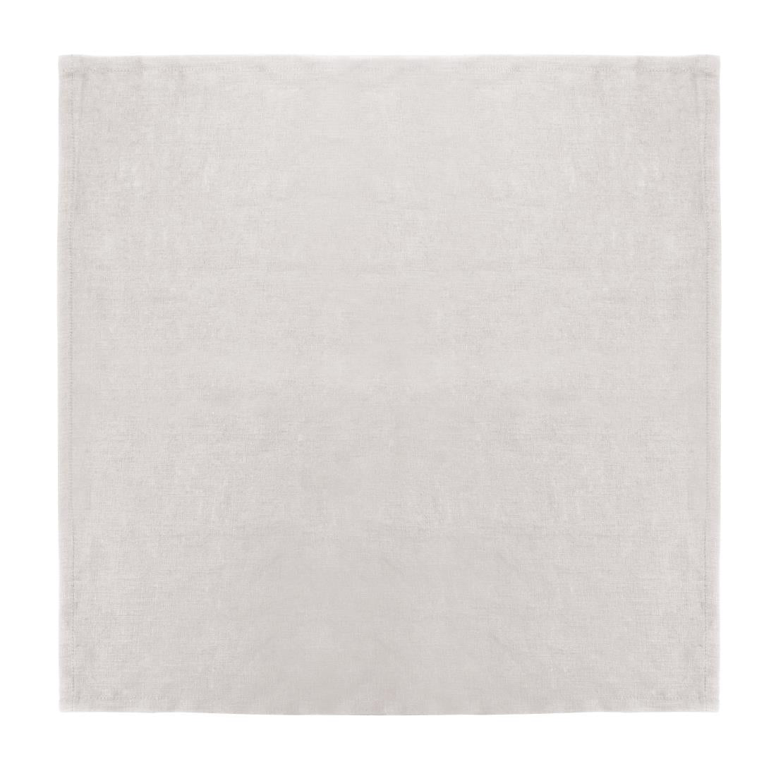 Serviettes de table en lin Olympia écrues 400x400mm (lot de 12) - NISBETS