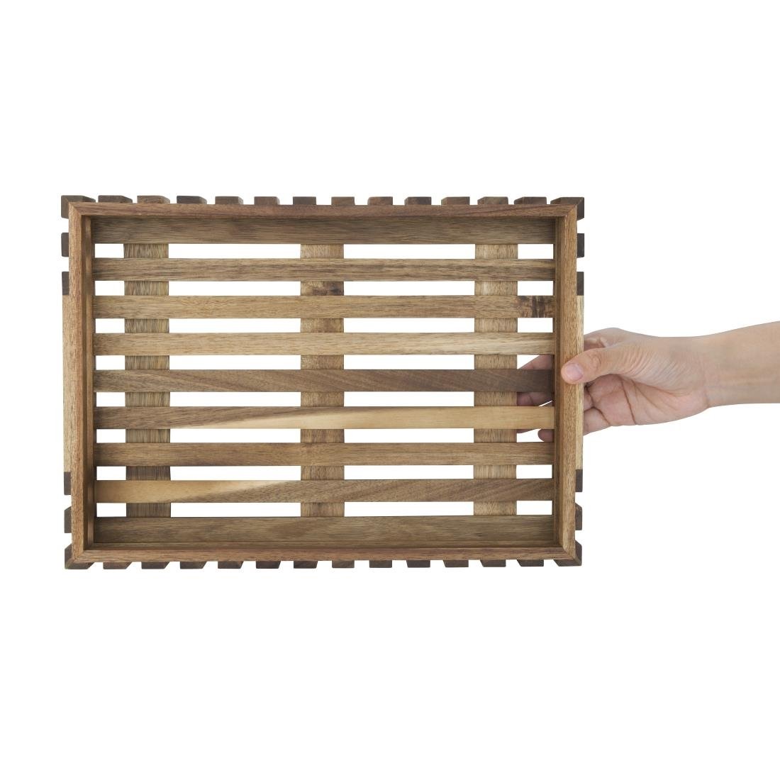 Petit casier en acacia Olympia 356x255mm