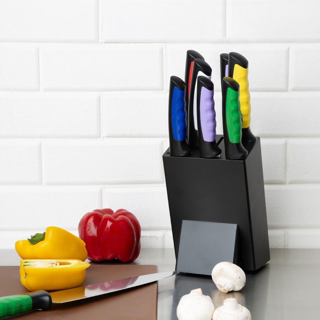 Couteau de cuisine Hygiplas Pro vert 16cm - NISBETS