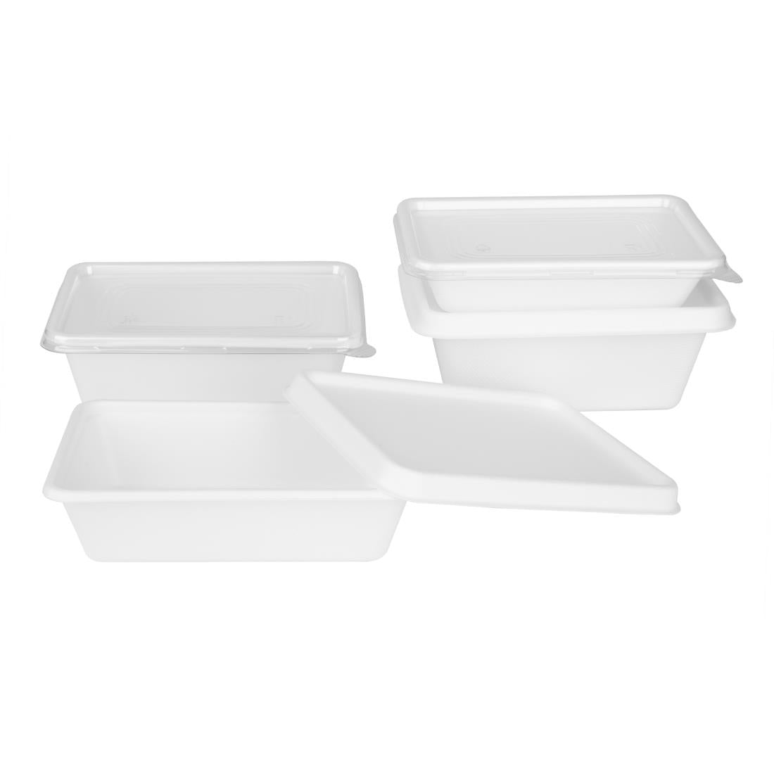 Couvercles en bagasse Fiesta Compostable pour barquettes en bagasse (lot de 100)