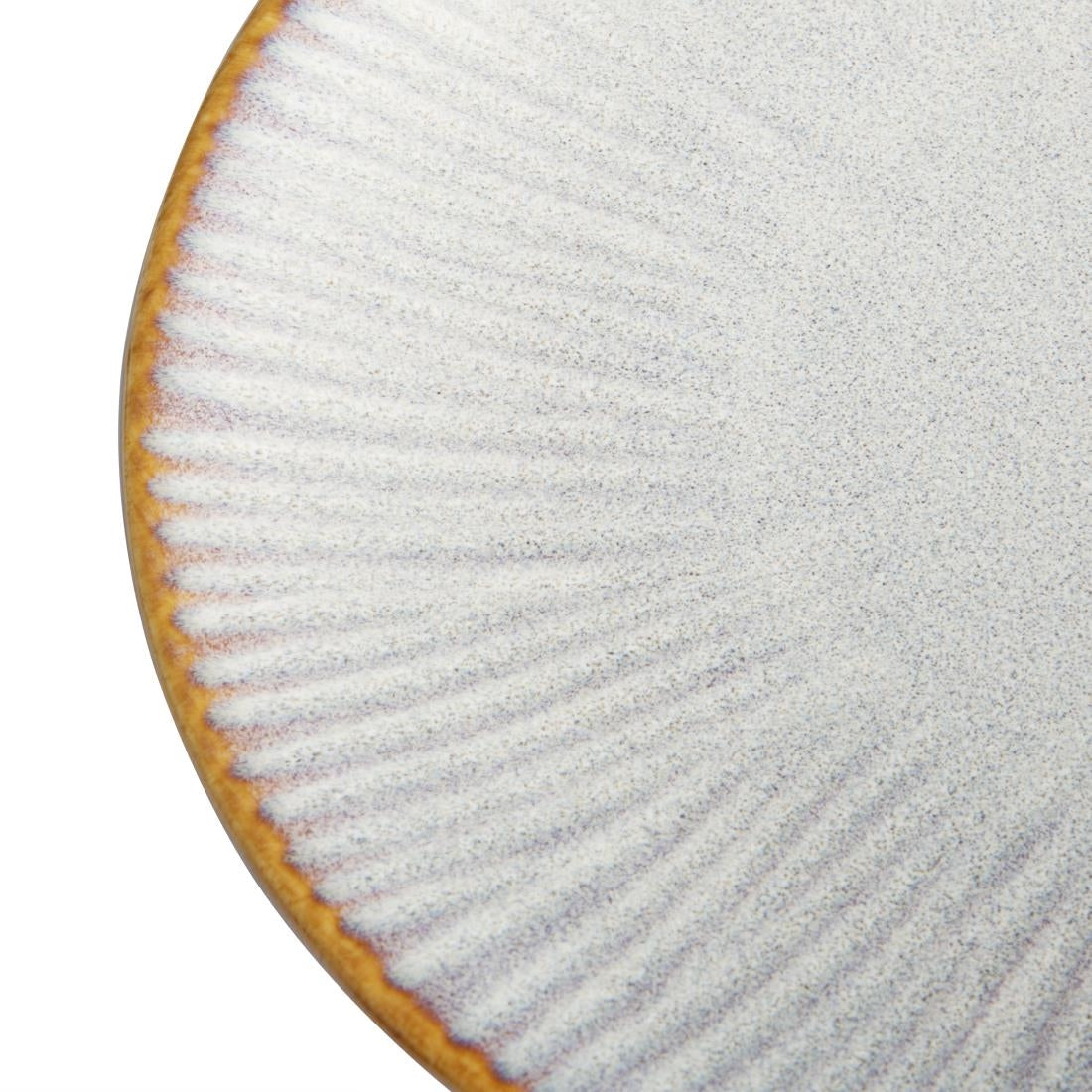 Assiettes plates Olympia Drift en relief gris 180mm (lot de 6)