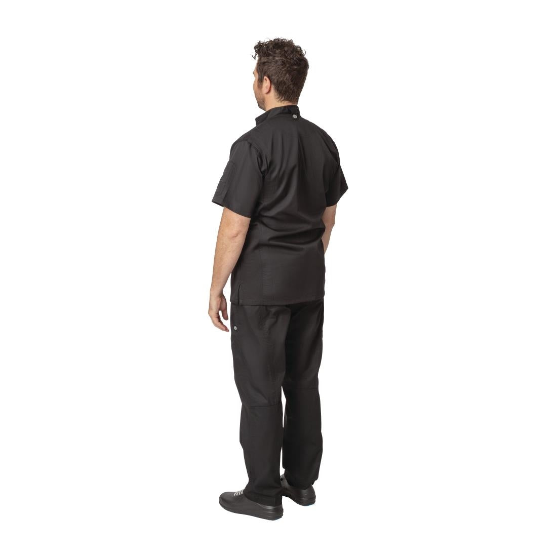 Veste de cuisine mixte Cool Vent Chef Works Urban Springfield noire - NISBETS
