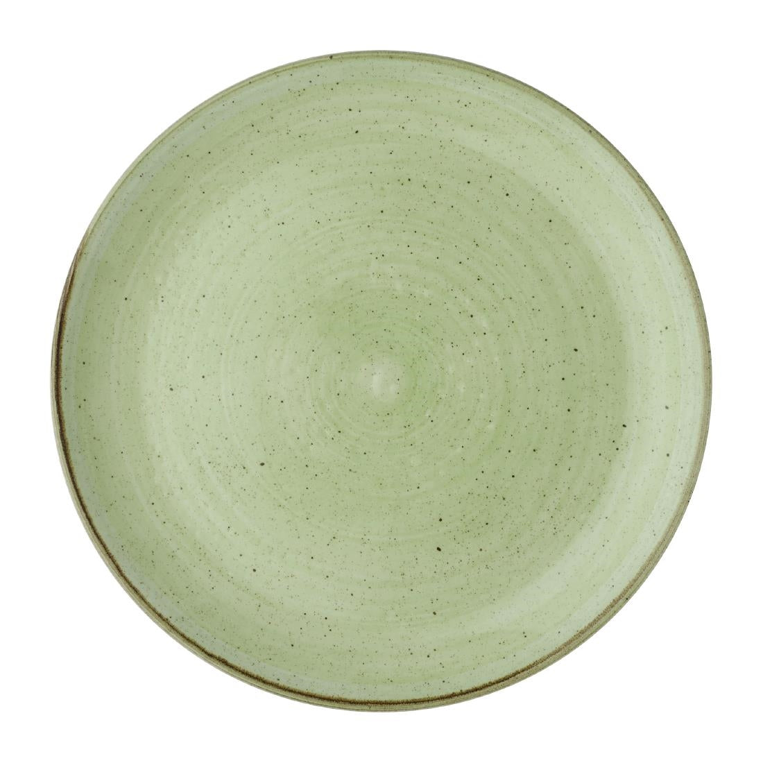 Assiettes avec rebord Churchill Stonecast Sage Green 288mm (Lot de 12)