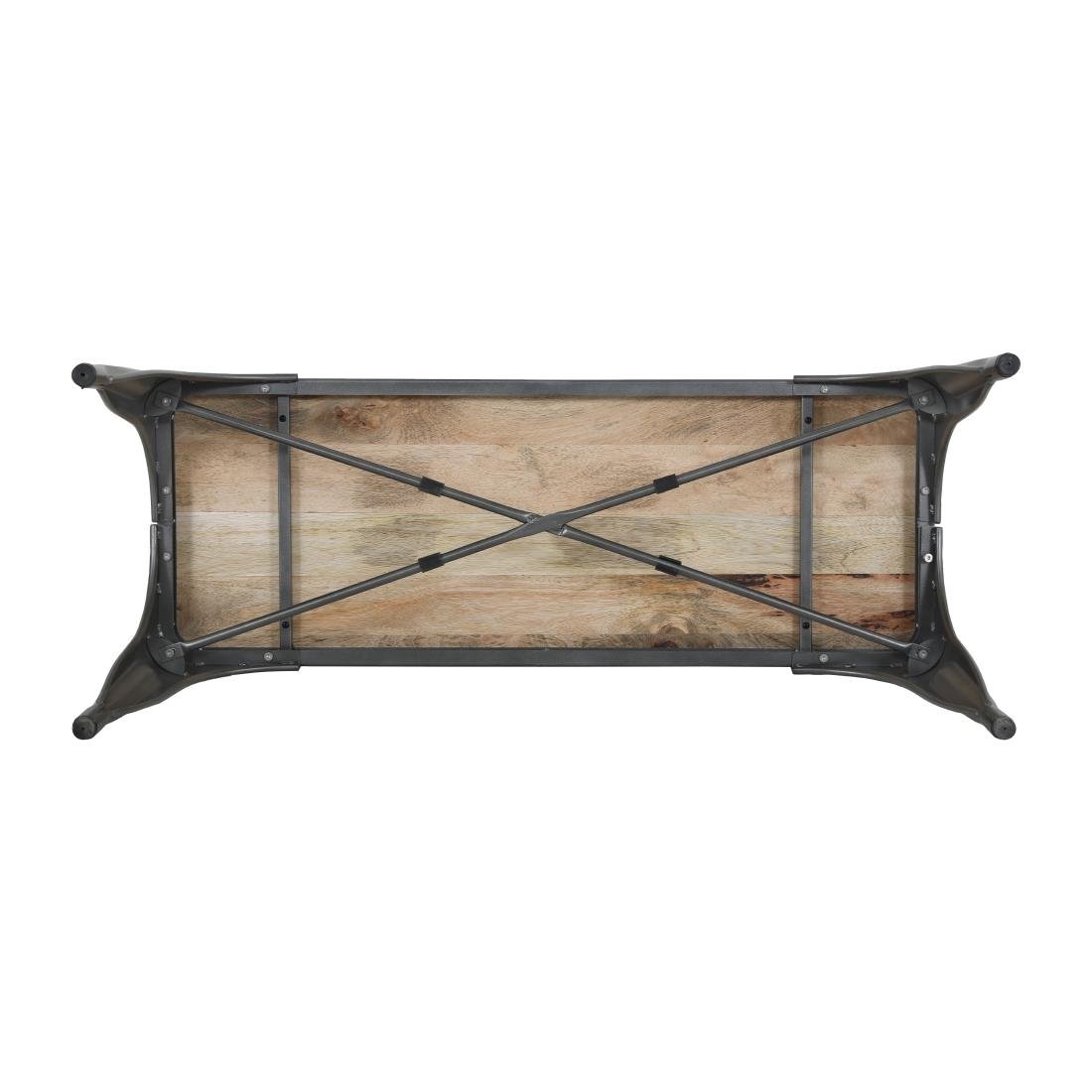 Banc d'intérieur avec assise en bois de manguier et cadre - NISBETS