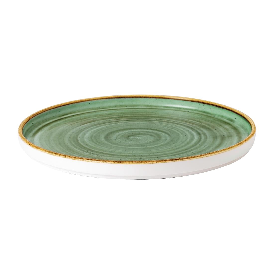 Assiettes avec rebord Churchill Stonecast Samphire Green 260mm (Lot de 6)