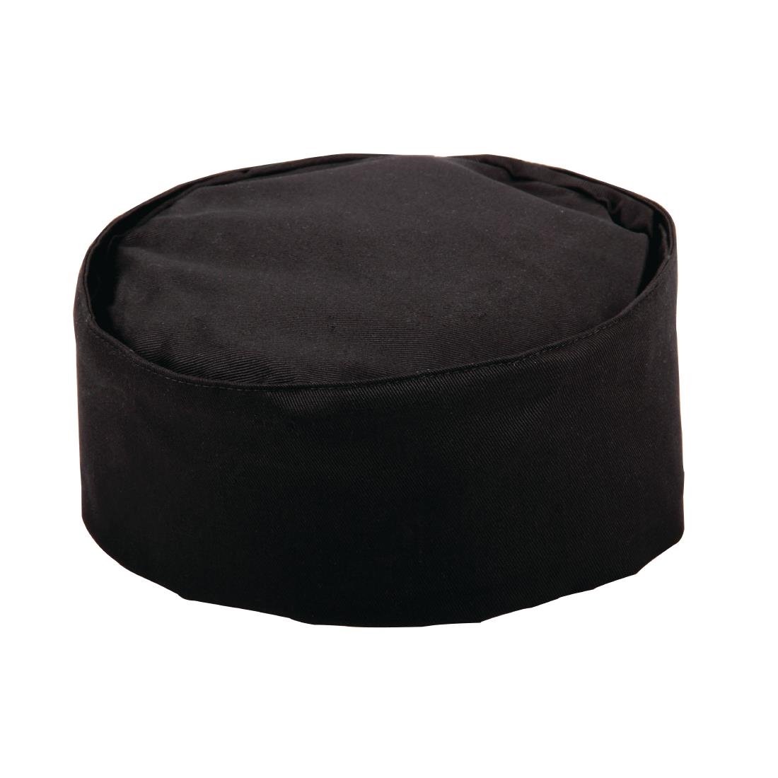 Calot de cuisine en polycoton Whites noir L - NISBETS