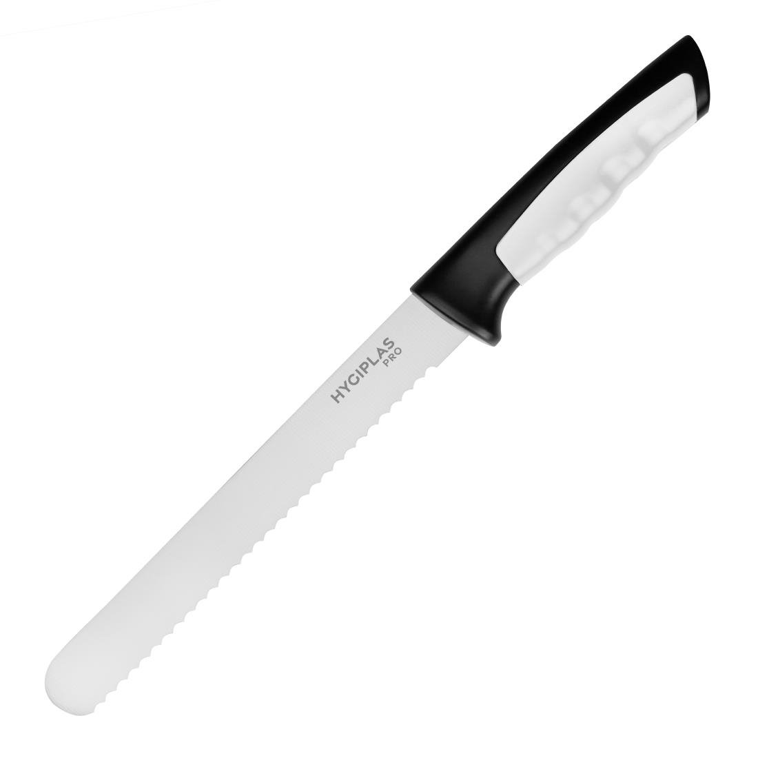 Couteau à pain Hygiplas Pro blanc 20cm - NISBETS