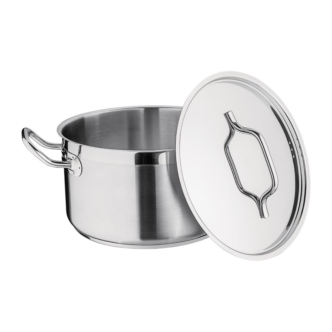 Braisière inox avec couvercle Nisbets Essentials 24 cm