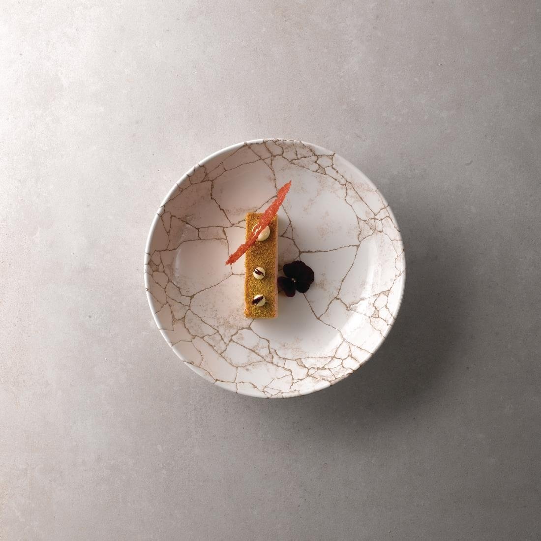 Assiettes coupes rondes Studio Prints Kintsugi Agate Grey 248mm (Lot de 12)