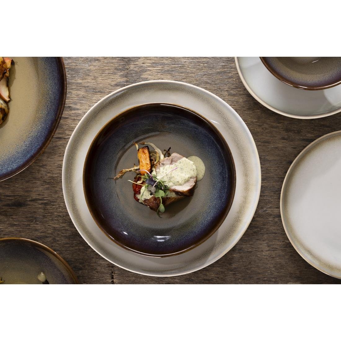 Saladiers Olympia Birch aubergine 205 mm (lot de 6)