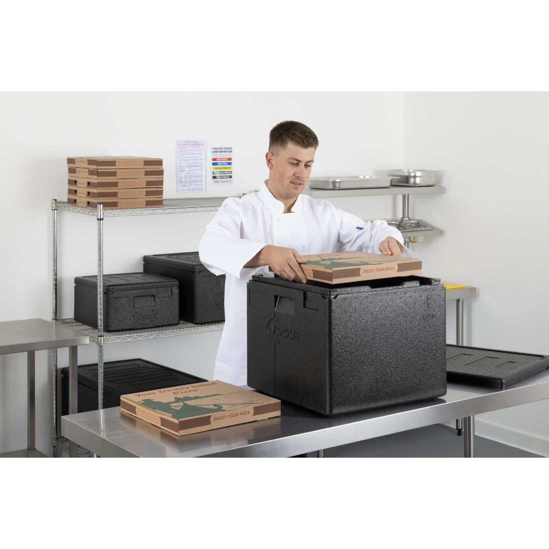 Conteneur pour 8 pizza isotherme EPP Vogue 59L