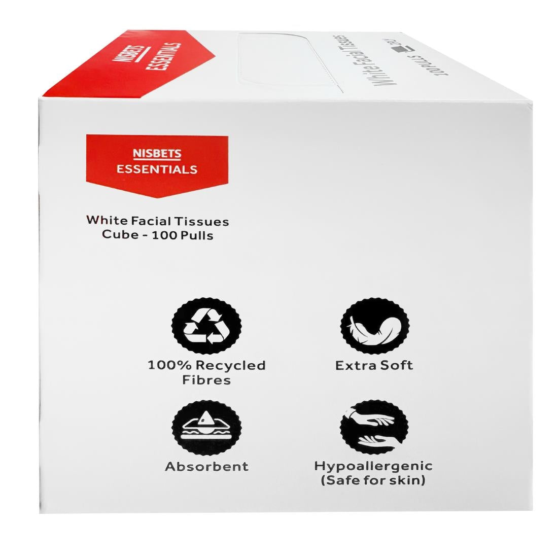 Boîtes carrées de mouchoirs blancs Nisbets Essentials 100 feuilles (36 boîtes)