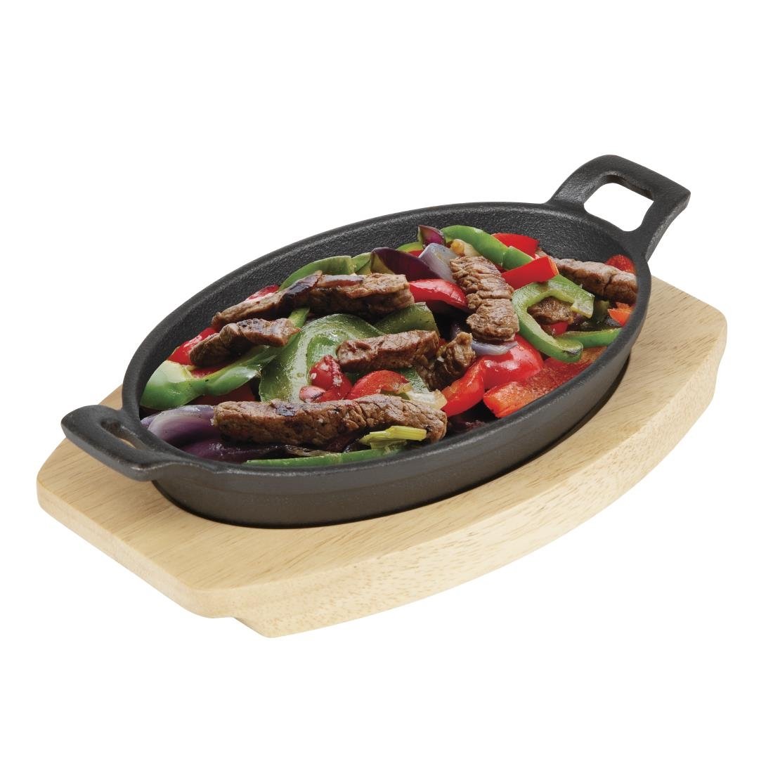 Planche en hévéa pour plat ovale en fonte Olympia 230x135mm pour FW818